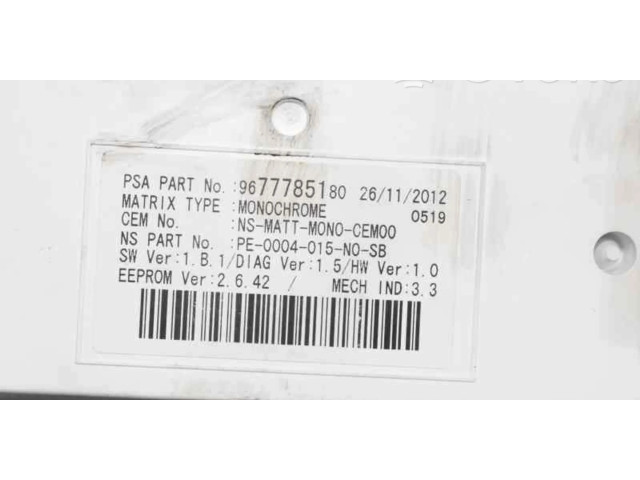 Přístrojová deska  Peugeot 3008 I 2009 9805170680, 9804263880  