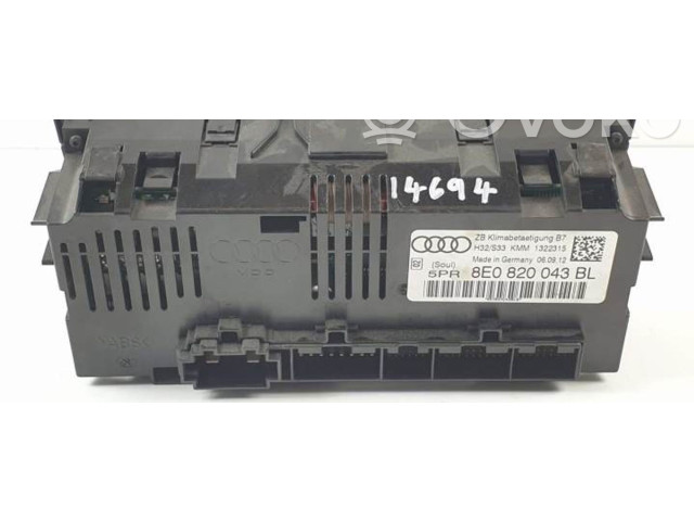 Блок управления климат-контролем 8E0820043BL   Seat Exeo (3R)