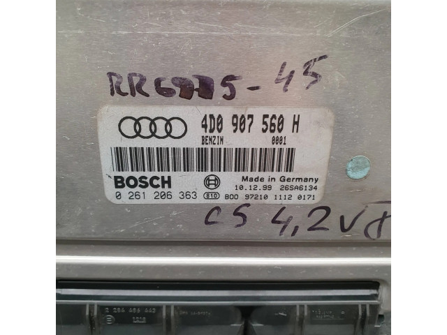 Блок управления двигателя 4D0907560H, 0261206363   Audi A6 S6 C5 4B