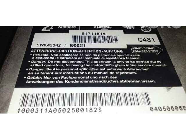 Блок подушек безопасности 51711816   Fiat Stilo