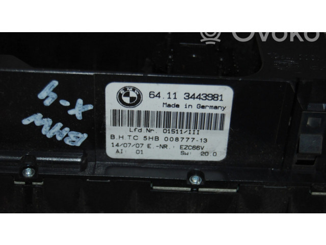 Блок управления климат-контролем 3443981   BMW X3 E83
