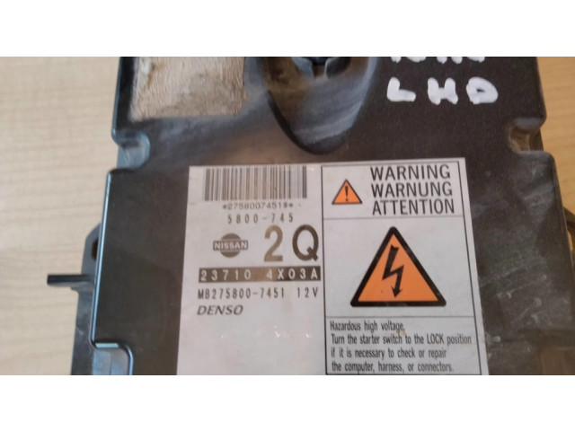 Řídící jednotka 237104X03A, 5800745   Nissan Navara D40 2007