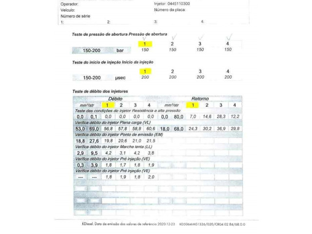 Vstřikovač 0000071794466, 445110300   Alfa Romeo Giulietta    940A3000 