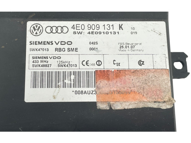 Блок управления 4E0909131K, 5WK47013   Audi A8 S8 D3 4E