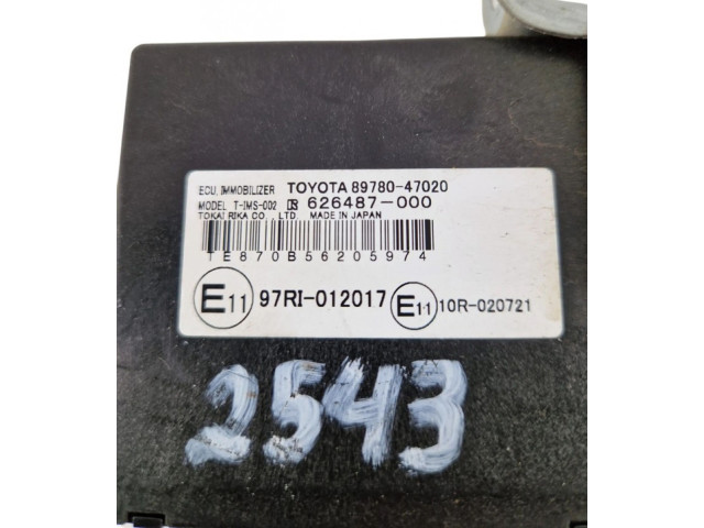Блок управления иммобилайзера 8978047020, 626487000   Toyota Prius (NHW20)       