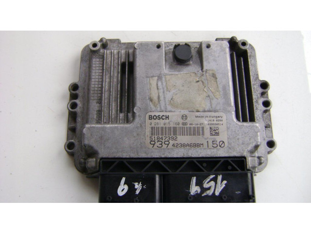 Блок управления двигателя 0281015160, 51847392   Alfa Romeo 159