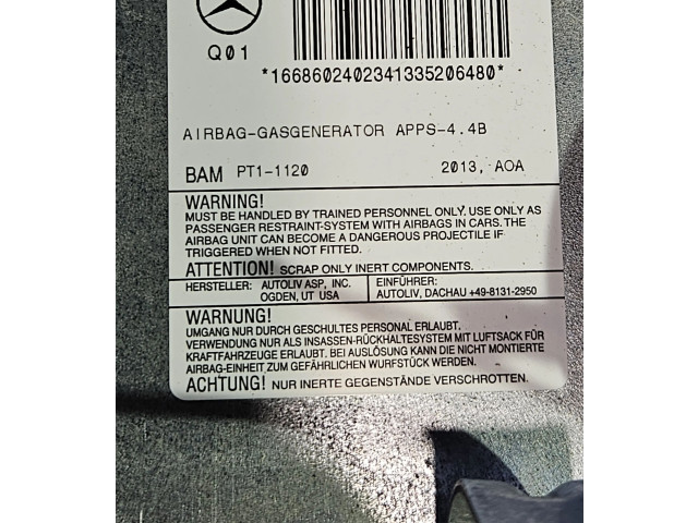 Подушка безопасности пассажира 1668602402, A1668602402   Mercedes-Benz GL X166