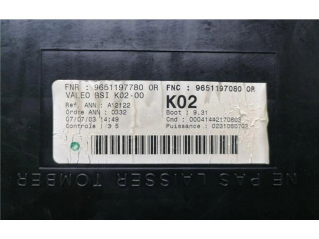  Pojistková skříňka BSIK0200, 9651197080   Peugeot 307 2003