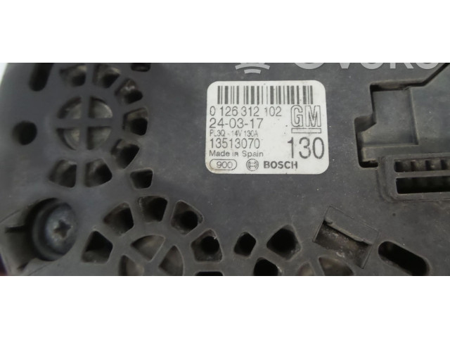Генератор 13513070, 0126312006   Vauxhall Astra K      