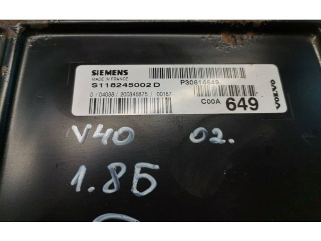 Řídící jednotka P30614649, S118245002D   Volvo S40, V40 2002