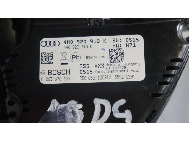 Панель приборов 4H0920910K   Audi A8 S8 D4 4H       