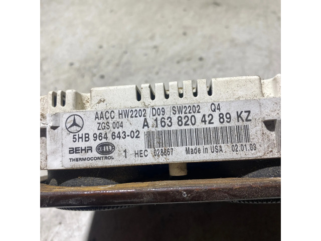Блок управления климат-контролем A1638204289, 5HB96464302   Mercedes-Benz ML W163