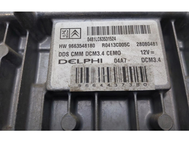 Блок управления двигателем ECU 9663548180   Peugeot 307 CC      