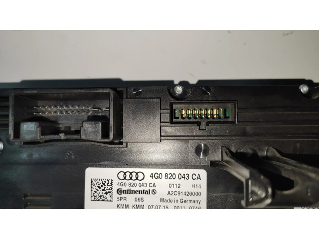 Блок управления климат-контролем 4G0820043CA, A2C91426000   Audi A6 S6 C7 4G