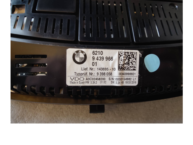Přístrojová deska  BMW 3 G20 G21 2019 9398058, 9439966  