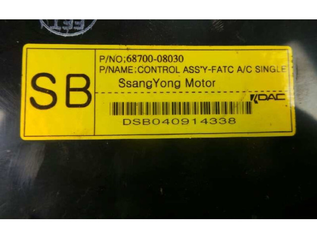 Блок управления климат-контролем 6870008030, 03-06-DAC   SsangYong Rexton