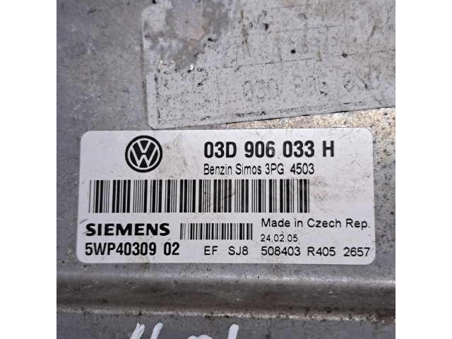 Блок управления двигателя 03D906033H, 5WP4030902   Volkswagen Fox