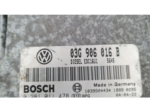Řídící jednotka 03G906016B, 0281011478   Audi A2 2004