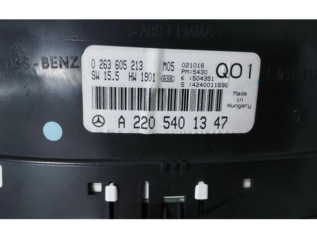 Přístrojová deska  Mercedes-Benz CL C215 2004 A2205401347, 2205401347  