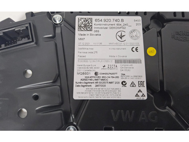 Přístrojová deska  Skoda Kamiq 2022 654920740B, 654920740  