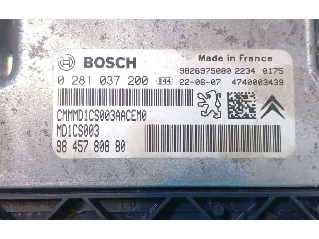 Блок управления двигателем Блок управления 9845780880, 0281037200MD1CS003   Toyota Proace