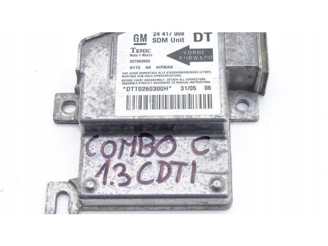 Блок подушек безопасности 24417008   Opel Combo C