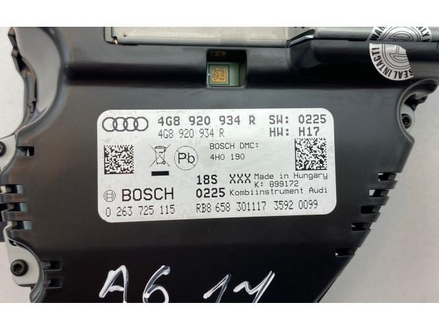 Přístrojová deska  Audi A6 S6 C7 4G 2017 4G8920934R, 263725115  