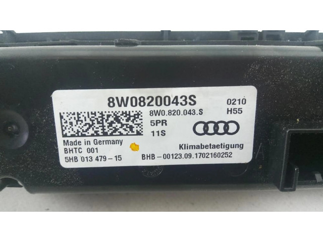 Блок управления климат-контролем 8W0820043S   Audi A4 Allroad B9