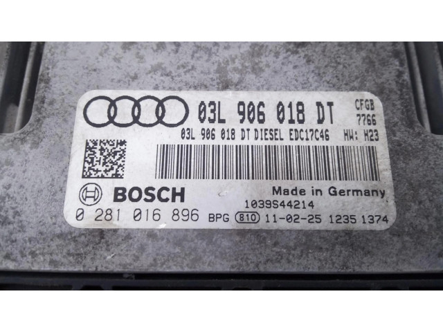 Блок управления двигателя 03L906018DT, 0281016896   Audi TT TTS Mk2