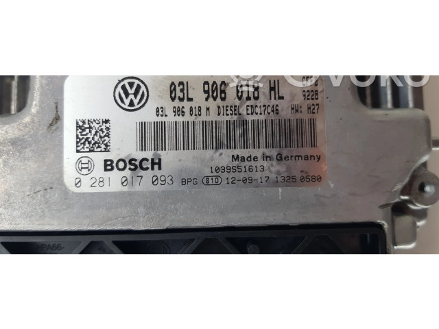 Блок управления двигателя 03L906018HL, 0281017093   Seat Alhambra (Mk2)