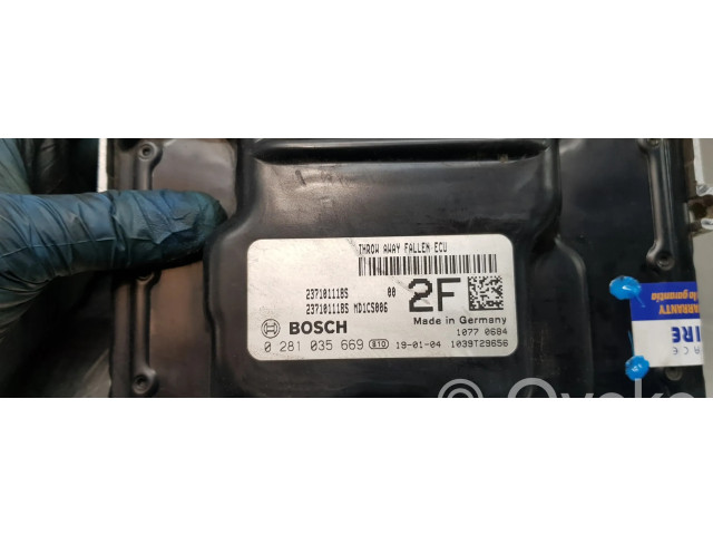 Řídící jednotka 237101118S, 0281035669   Dacia Lodgy 2019