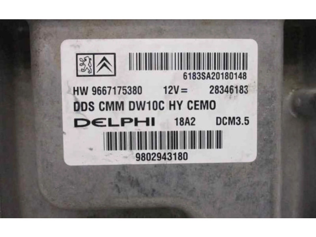Řídící jednotka 9667175380   Peugeot 3008 I 2012