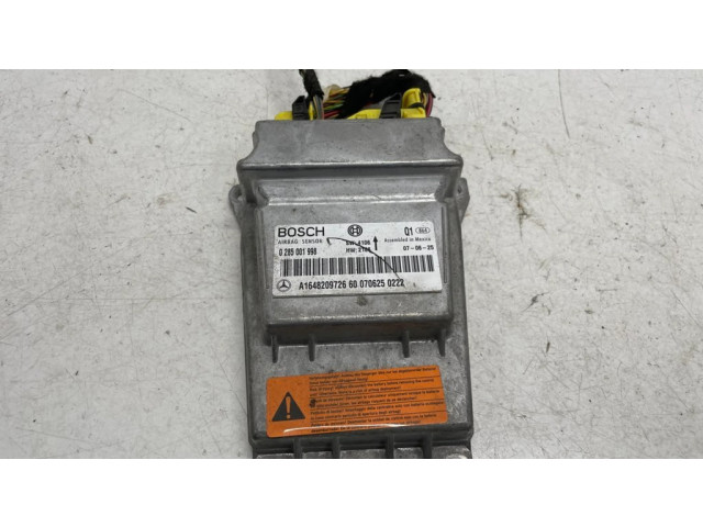 Блок подушек безопасности 0285001998, A1648209726   Mercedes-Benz ML W164