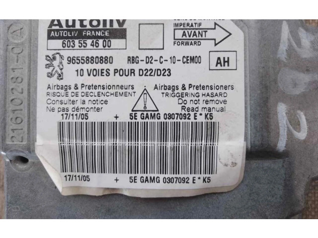 Vstřikovací čerpadlo 9655880880, CENTRALITAAIRBAG   Peugeot 207 CC     