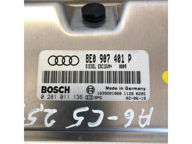 Блок управления двигателя 8E0907401P, 1039S01060   Audi A6 S6 C5 4B