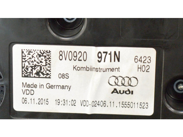 Панель приборов 8V0920971N, A2C94975900   Audi A3 S3 8V       