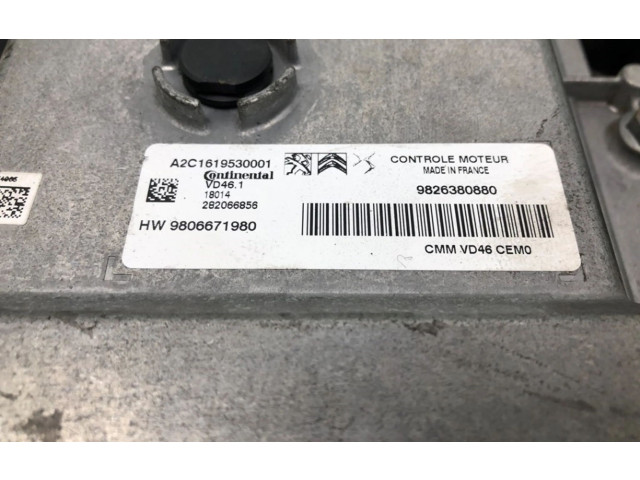 Řídící jednotka 9826380880, 1617304880   Peugeot 2008 I 2018