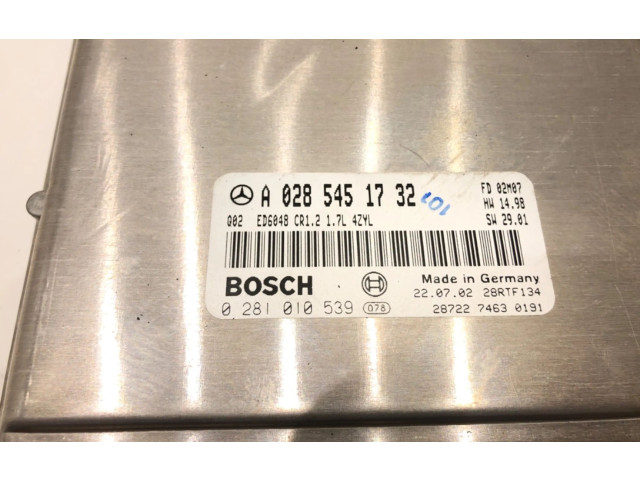 Řídící jednotka A0285451732   Mercedes-Benz Vaneo W414 2002