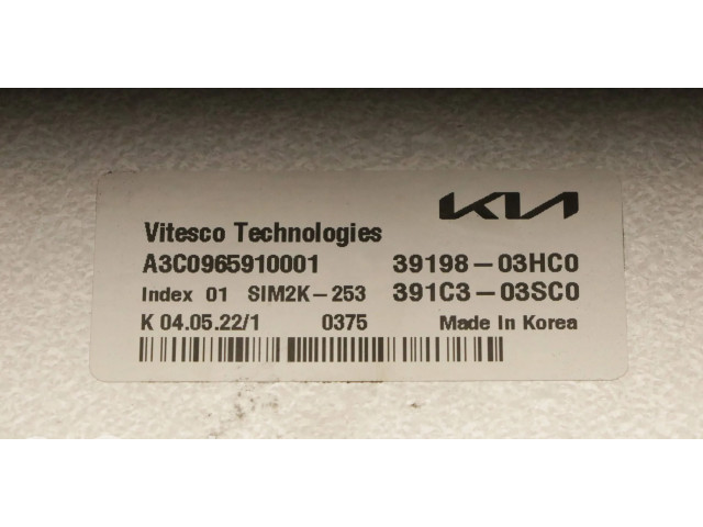 Блок управления двигателя 391C1-03SC0, 39198-03HC0   KIA Ceed