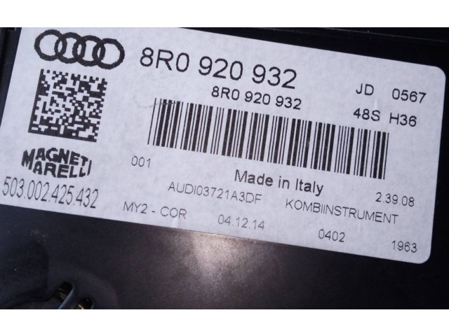 Панель приборов 8R0920932, 503002425432   Audi Q5 SQ5       