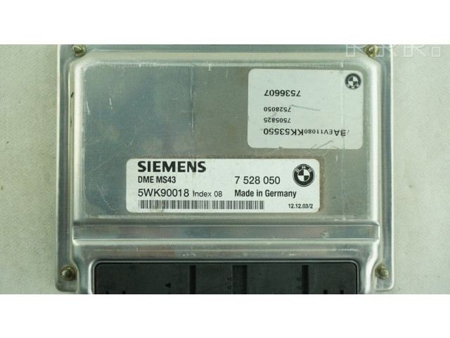 Блок управления двигателя 7528050, DMEMS43   BMW 3 E46