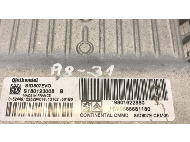 Řídící jednotka 9801622880, S180123008B   Citroen C5 2013