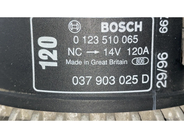 Генератор 0123510065, BOSCH   Audi A3 S3 8L 1.8     