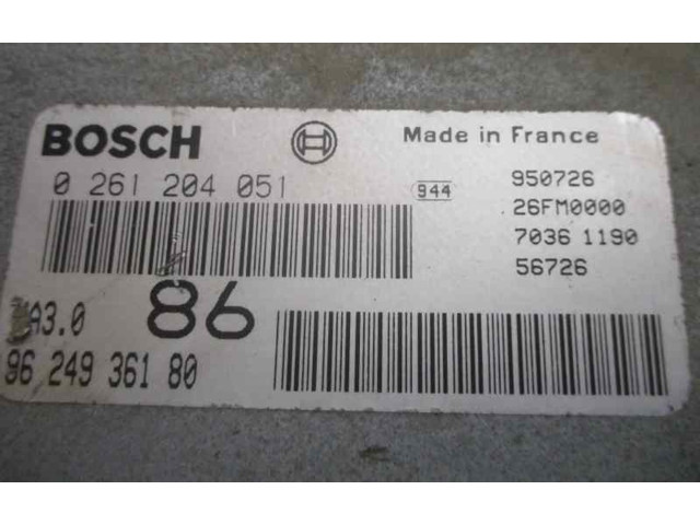 Řídící jednotka 9624936180, 0261204051   Citroen AX 1995