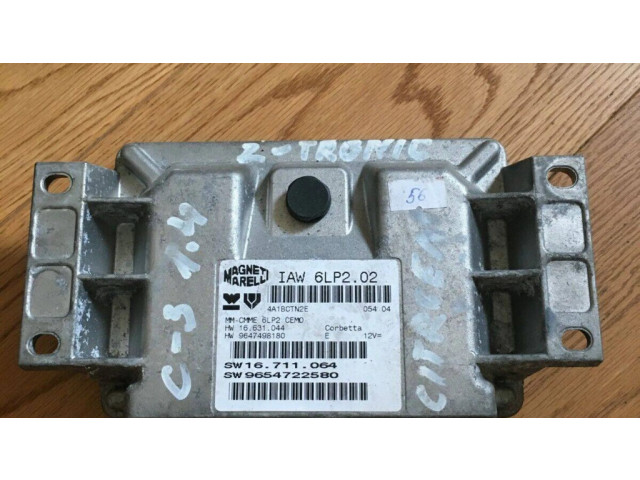 Блок управления двигателя 9654722580, 9647498180   Citroen C3