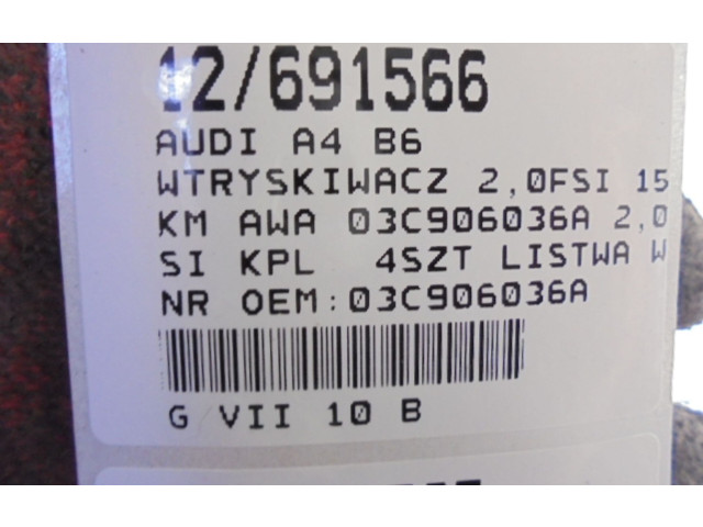 Vstřikovač 03C906036A, 03C906036A   Audi A4 S4 B6 8E 8H     