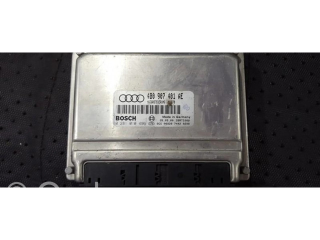 Блок управления двигателя 4b0907401ae, 0281010496   Audi A6 S6 C5 4B