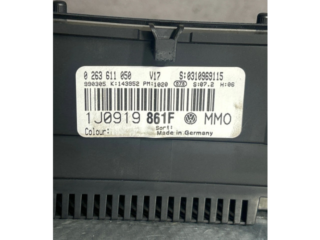 Спидометр (приборный щиток) 1J0919861F, 0310969115   Volkswagen Bora 2000