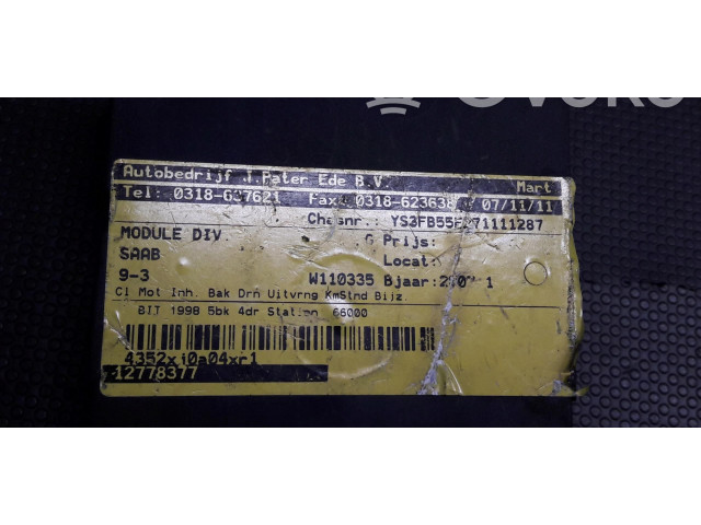 Блок управления 12778377   Saab 9-3 Ver1