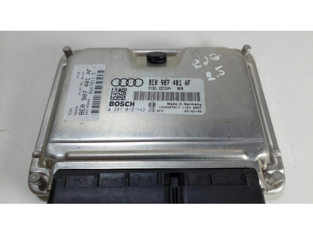 Блок управления двигателя 8E0907401AF   Audi A4 S4 B6 8E 8H